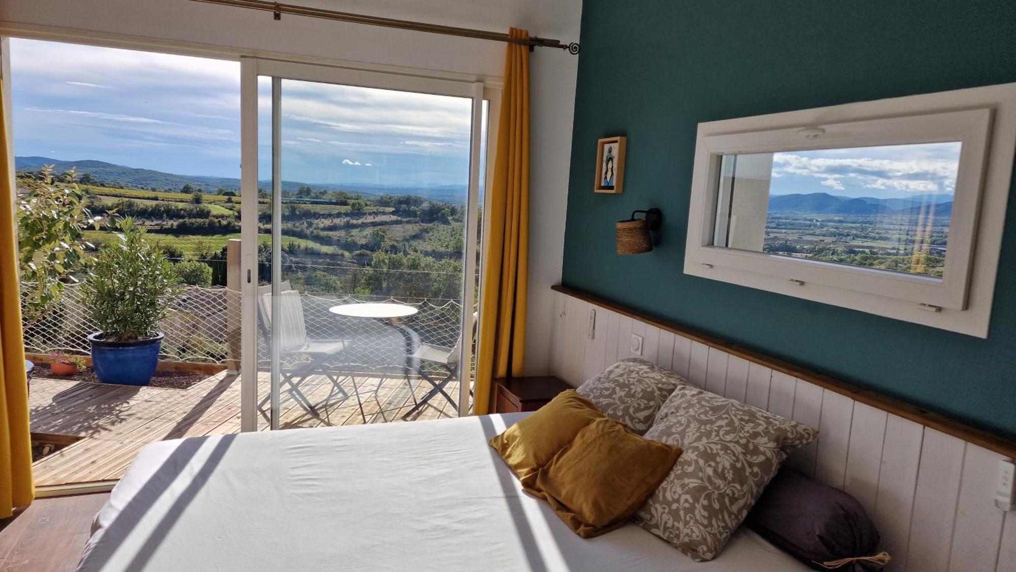 Reve D'Escapade Chambre Avec Vue Sublime Sur Les Cevennes Ardechoises Barjac  Esterno foto