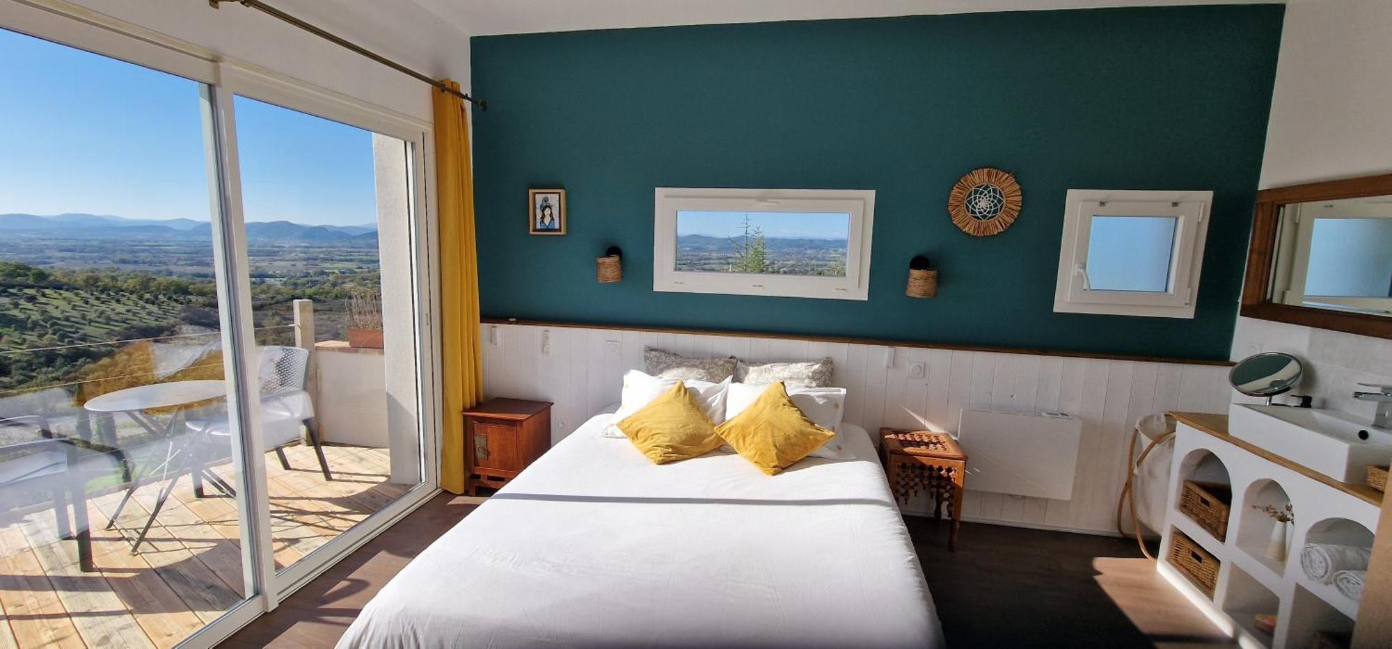 Reve D'Escapade Chambre Avec Vue Sublime Sur Les Cevennes Ardechoises Barjac  Esterno foto
